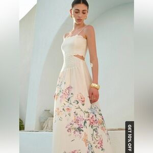 BUNDLE NWT COMMENSE Floral Maxi cut out Dress, sweater vest, small